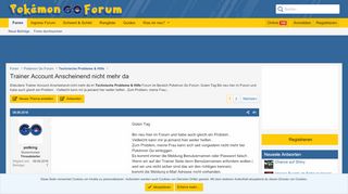 
                            4. Trainer Account Anscheinend nicht mehr da - Pokémon Go Forum