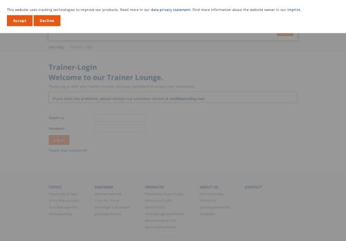 
                            1. Trainer Login - Persolog