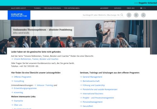 
                            3. Trainer und Referenten für Seminare, Schulungen ... - Haufe Akademie
