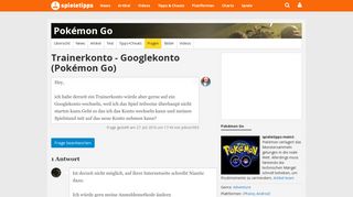 
                            8. Trainerkonto - Googlekonto: Pokémon Go - Spieletipps