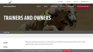 
                            9. Trainers and Owners - Irish Greyhound Board