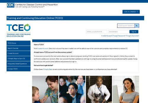 
                            9. Training and Continuing Education Online (TCEO) - CDC