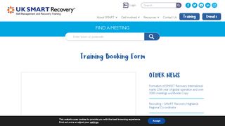 
                            3. Training Booking Form - UK Smart Recovery