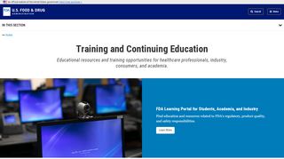 
                            7. Training & Continuing Education Courses - FDA