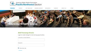 
                            13. Training Events Login - PNWS-AWWA - Drinking Water ...