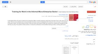
                            6. Training for Work in the Informal Micro-Enterprise Sector: ...