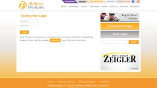 
                            7. Training Plan Login - Athletic Mentors | Athletic Mentors