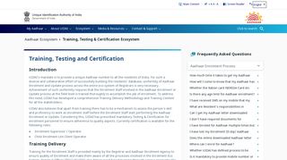 
                            4. Training, Testing & Certification - Unique Identification Authority of ...