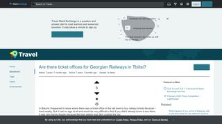 
                            10. trains - Are there ticket offices for Georgian Railways in ...