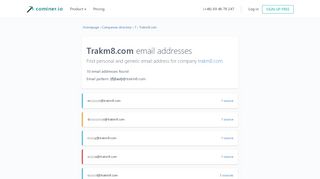 
                            9. Trakm8.com email address | Cominer.io