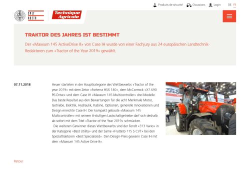 
                            11. Traktor des Jahres ist bestimmt | www.agrartechnik.ch