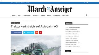 
                            6. Traktor verirrt sich auf Autobahn A3 – Hoefner Volksblatt und ...