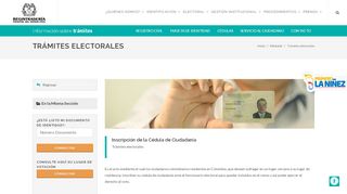 
                            4. Trámites electorales - Registraduría Nacional del Estado Civil