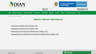 
                            11. Trámites y Servicios Tributarios RUT - Dian