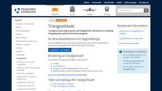 
                            2. Trängselskatt - Transportstyrelsen