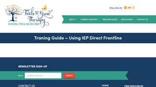 
                            8. Traning Guide - Using IEP Direct Frontline | Tools to Grow Therapy