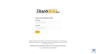 
                            1. Trans500 Log In - Trans500.com