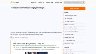 
                            7. Transaction Online Processing System Login
