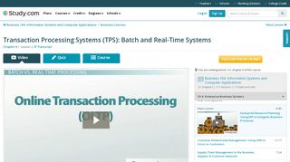 
                            12. Transaction Processing Systems (TPS): Batch and Real-Time Systems ...