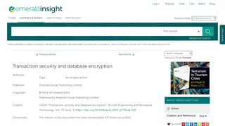 
                            10. Transaction security and database encryption | Aircraft Engineering ...
