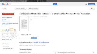 
                            13. Transactions of the Section on Diseases of Children of the ... - Résultats Google Recherche de Livres