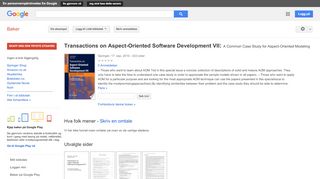 
                            13. Transactions on Aspect-Oriented Software Development VII: A Common ... - Resultat for Google Books