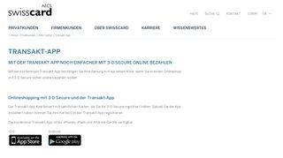 
                            4. Transakt App – Services – Swisscard AECS