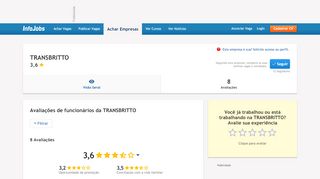 
                            8. TRANSBRITTO - Avaliações e Opiniões dos seus funcionários ...