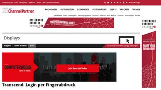 
                            6. Transcend: Login per Fingerabdruck - channelpartner.de
