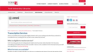 
                            7. Transcription Services | York University Libraries