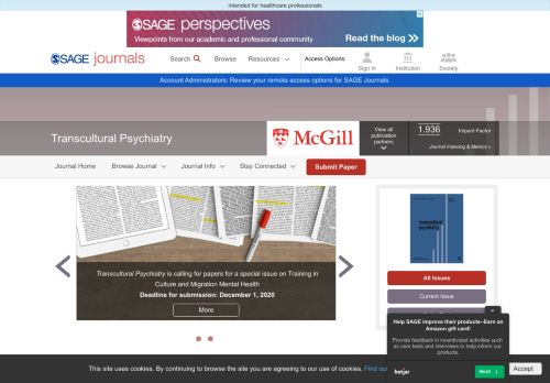 
                            11. Transcultural Psychiatry: SAGE Journals