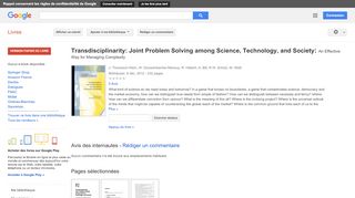 
                            6. Transdisciplinarity: Joint Problem Solving among Science, ...