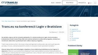 
                            4. Trans.eu na konferencii LogIn v Bratislave |