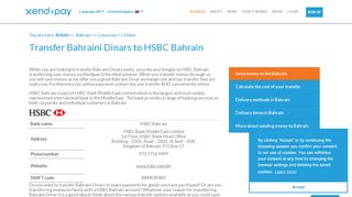 
                            6. Transfer Bahraini Dinars to HSBC Bahrain | Xendpay
