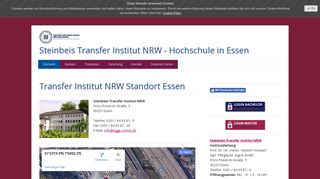 
                            3. Transfer Institut NRW Standort Essen - Steinbeis Hochschule in Essen ...