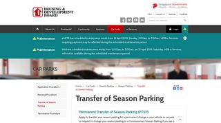 
                            4. Transfer of Season Parking - HDB