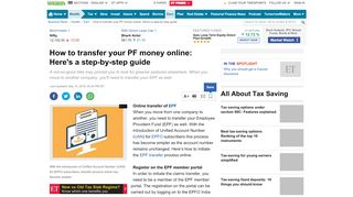 
                            8. Transfer PF Online | Provident Fund Transfer: How to transfer your PF ...