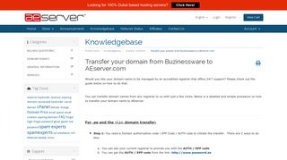 
                            12. Transfer your domain from Buzinessware to AEserver.com ...