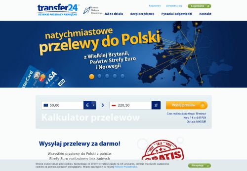 
                            1. Transfer24: Szybkie przelewy do Polski z Anglii (UK), strefy Euro i ...