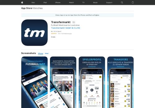 
                            8. Transfermarkt im App Store - iTunes - Apple