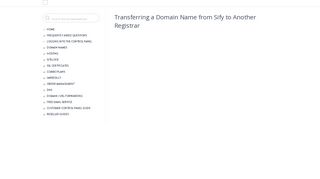 
                            9. Transferring a Domain Name from Sify to Another Registrar ...