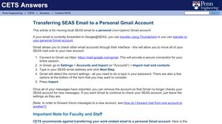 
                            12. Transferring SEAS Email to a Personal Gmail Account - CETS