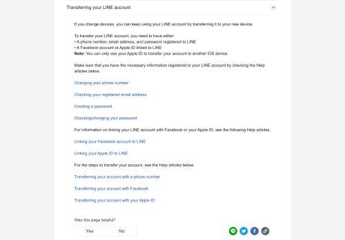 
                            5. Transferring your account - Help Center | LINE