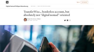 
                            13. TransferWise… borderless account, but absolutely not “digital nomad ...