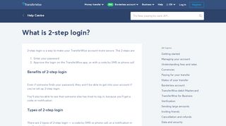 
                            5. TransferWise Help | 2-step login
