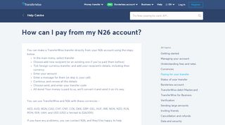 
                            12. TransferWise Help | TransferWise and N26