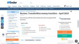 
                            8. TransferWise review February 2019 | Fees and safety | finder.com.au