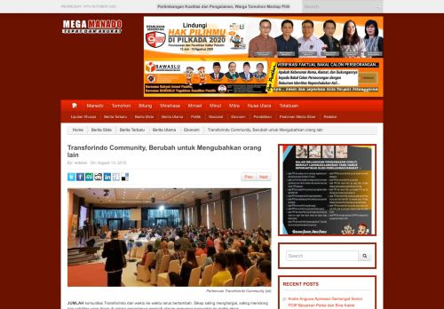 
                            9. Transforindo Community, Berubah untuk Mengubahkan orang lain ...