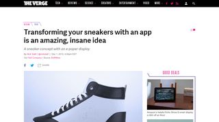 
                            10. Transforming your sneakers with an app is an amazing, insane idea ...