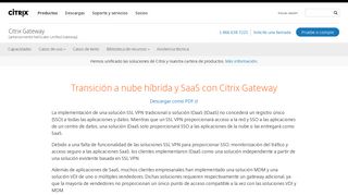 
                            5. Transición a nube híbrida y SaaS con Citrix Gateway - Citrix